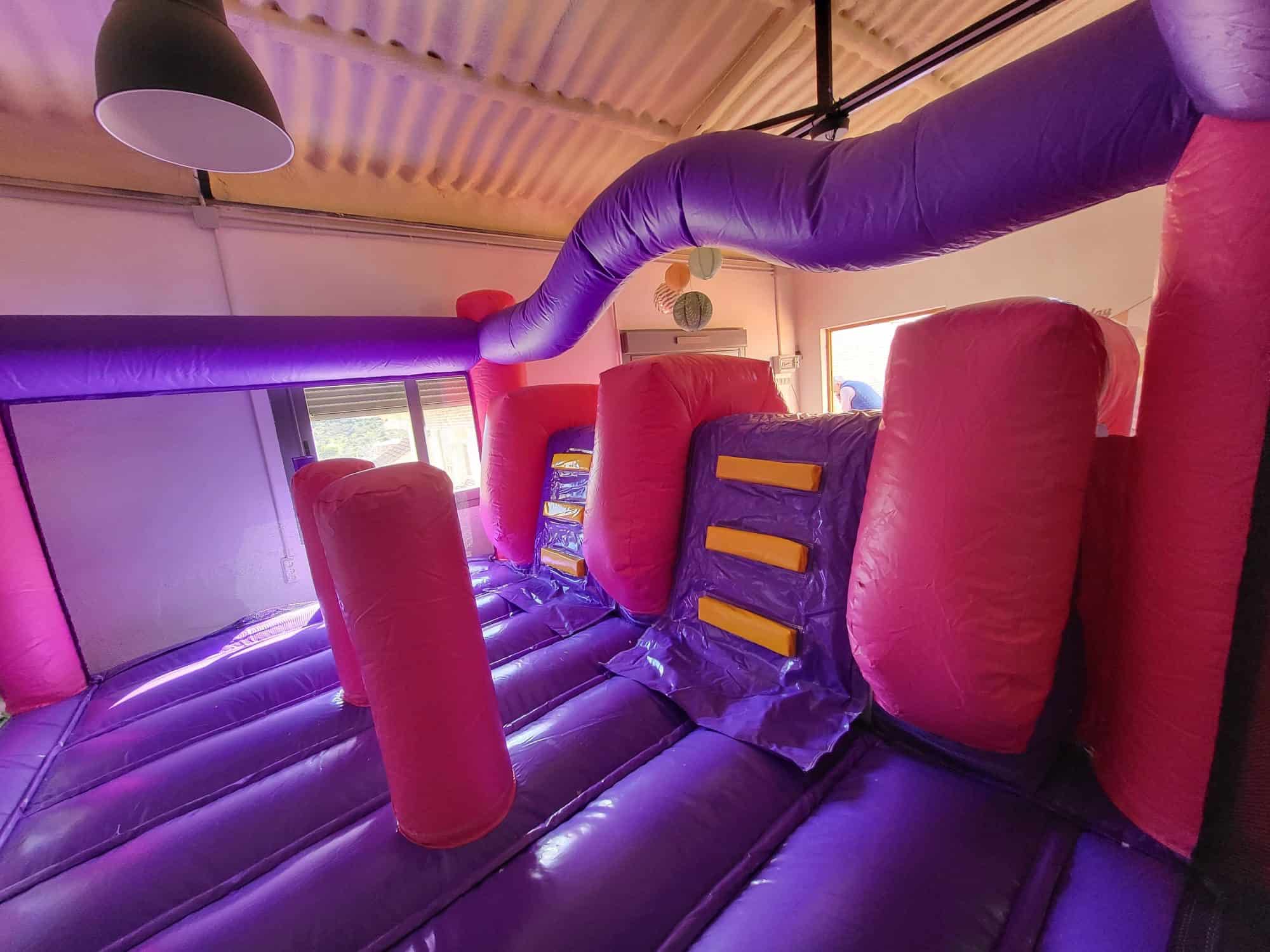Castillo Hinchable Doble Tobogan Princesas y Unicornios