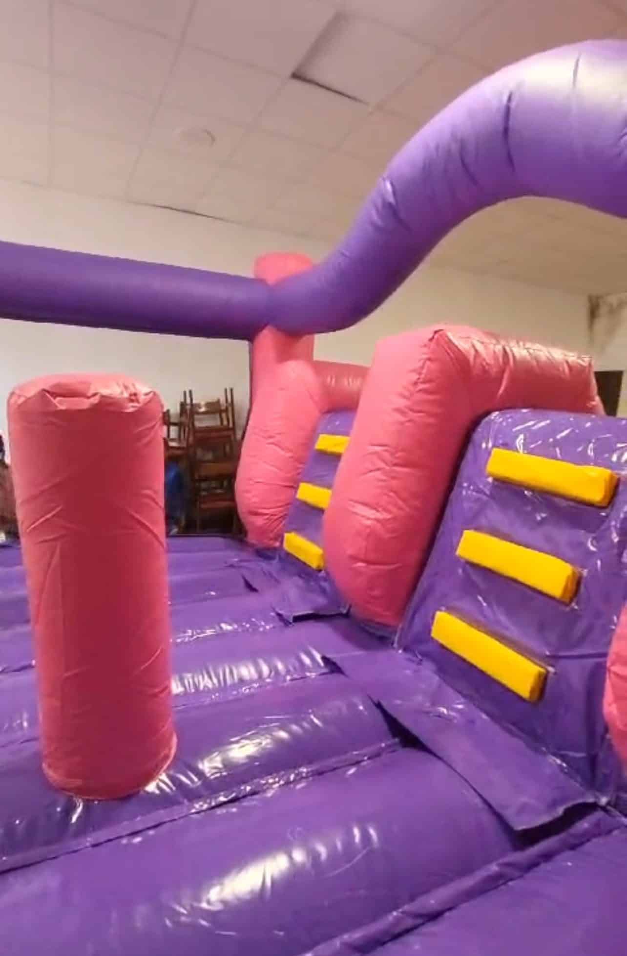 Castillo Hinchable Doble Tobogan Princesas y Unicornios